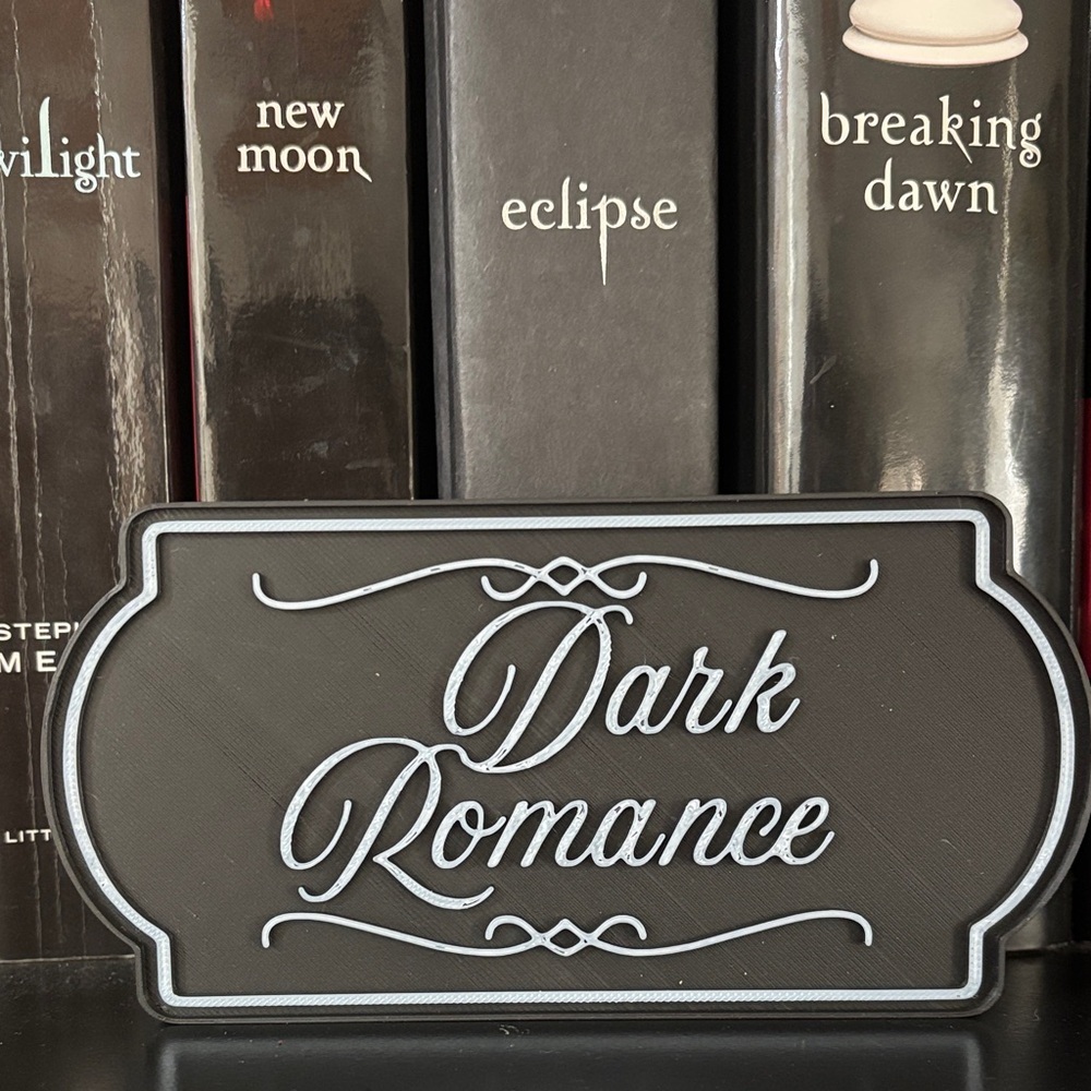 Dark Romance Bookshelf Sign